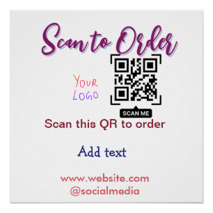 scannen Sie den QR-Code, um Ihre Logo-Website-E-Ma Poster
