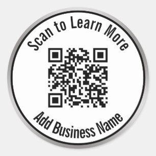 Scannen Sie den QR-Code, um mehr über den Geschäft Runder Aufkleber