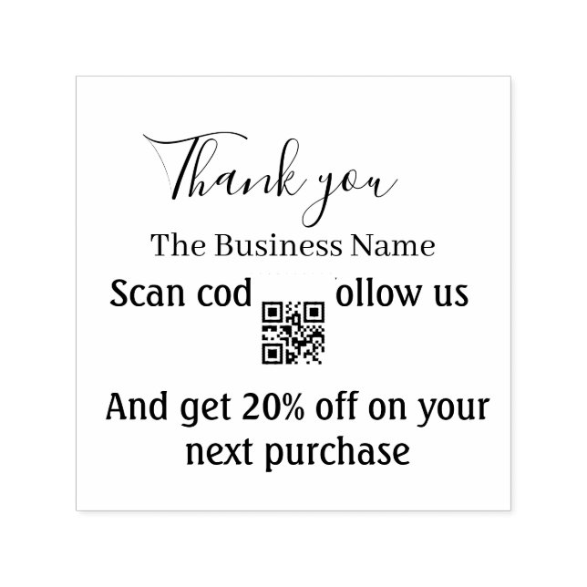 Scannen Sie den QR-Code, um uns zu folgen, danke R Permastempel (Design)