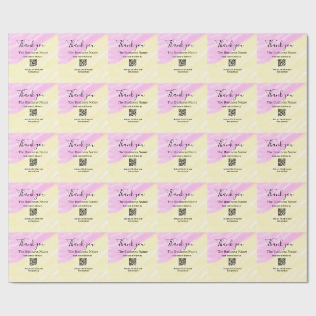 Scannen Sie den QR-Code, um uns zu folgen, vielen  Geschenkpapier (Flach)