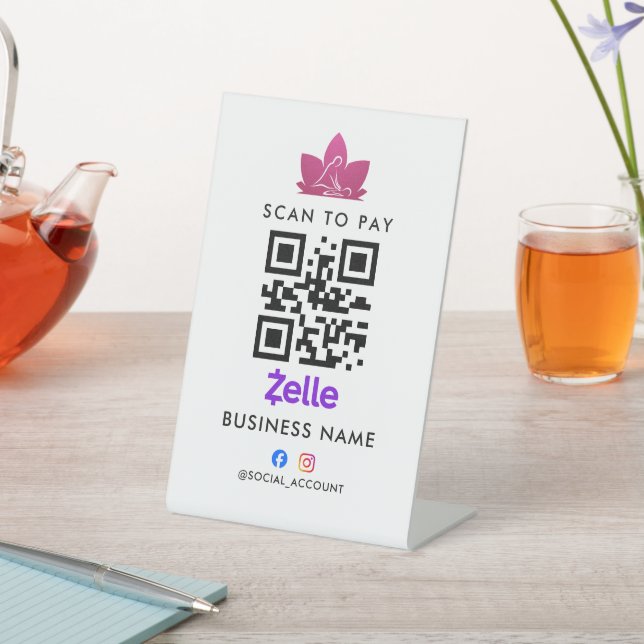 Scannen Sie den QR-Code zum Bezahlen Schild (In SItu)