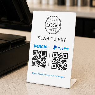 Scannen Sie den QR-Code zum Bezahlen Schild