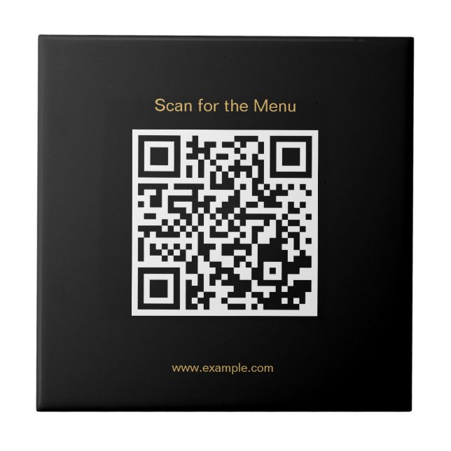 Scannen Sie den stilvollen QR-Code Keramikfliese f (Vorderseite)