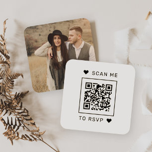 Scannen Sie die QR-Codeantwort auf UAWG Wedding Quadratische Visitenkarte
