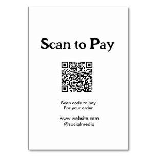 Scannen Sie für Bestellung QR Code hinzufügen Webs Tischnummer