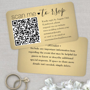 Scannen Sie Me QR UAWG & Details Imitate Gold Foil Begleitkarte
