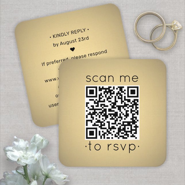 Scannen Sie Me QR UAWG Imitate Gold Foil Wedding S Begleitkarte (Von Creator hochgeladen)