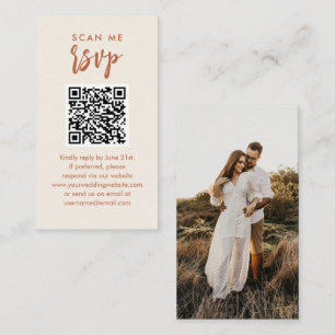 Scannen Sie Me UAWG Boho Wüste Wedding QR Code UAW Begleitkarte