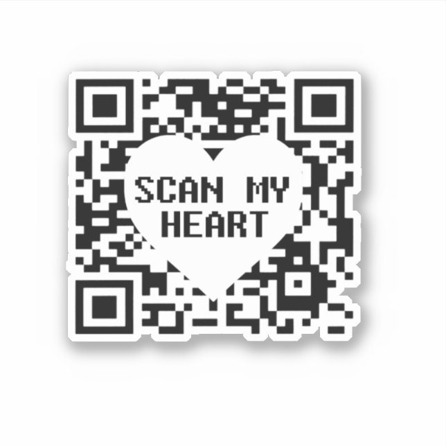 Scannen Sie meinen Heftsticker Aufkleber (Vorderseite)