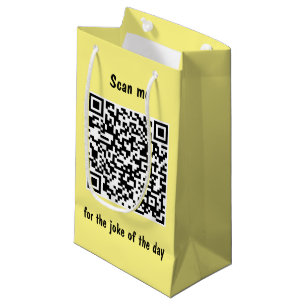 Scannen Sie mich nach dem Joke of the Day QR Code Kleine Geschenktüte