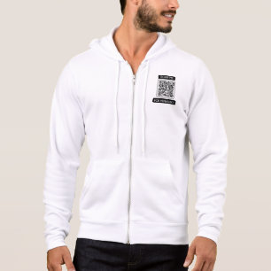 Scannen Sie mich nach Reue QR Code Men's Full-Zip Hoodie