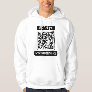 Scannen Sie mich nach Reue QR Code Men's Hoodie