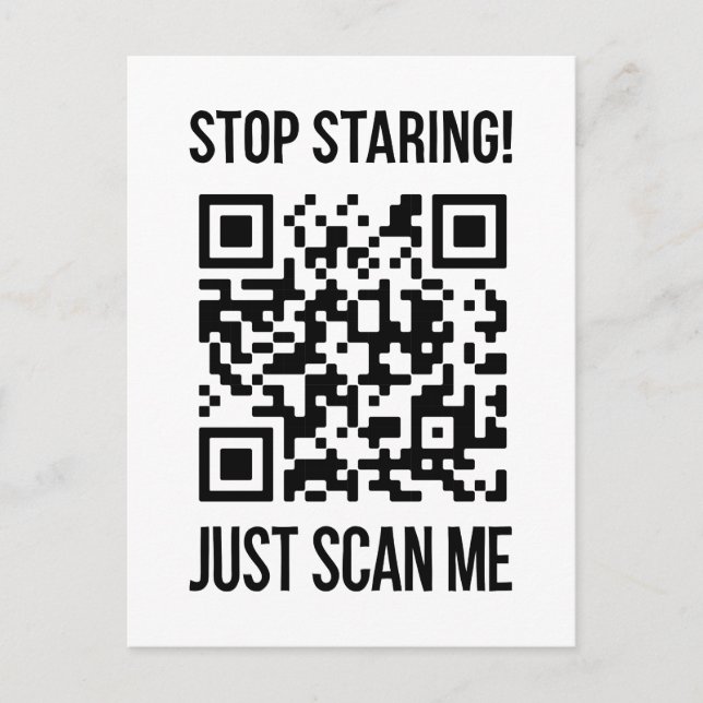 Scannen Sie mich: Tun Sie, was Ihr Soul glücklich  Postkarte (Vorderseite)