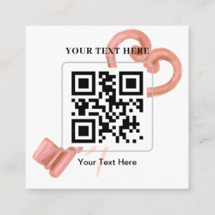 Scannen Sie mich zu UAWG Wedding QR Code Response  Quadratische Visitenkarte