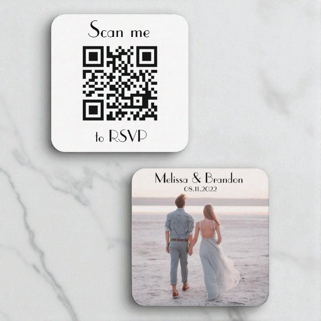 Scannen Sie mich zu UAWG Wedding QR Code Response Quadratische Visitenkarte (Von Creator hochgeladen)
