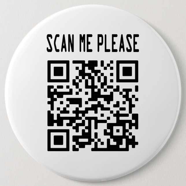 Scannen Sie mir bitte QR Code - Lächeln, es ist ko Button (Vorderseite)