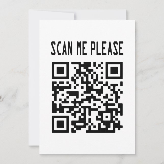 Scannen Sie mir bitte QR Code - Lächeln, es ist ko Einladung (Vorderseite)