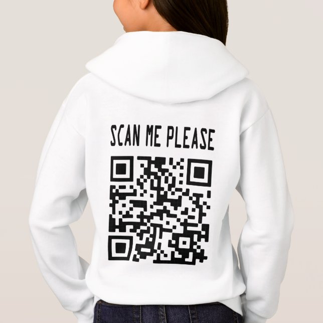 Scannen Sie mir bitte QR Code - Lächeln, es ist ko Hoodie (Rückseite)