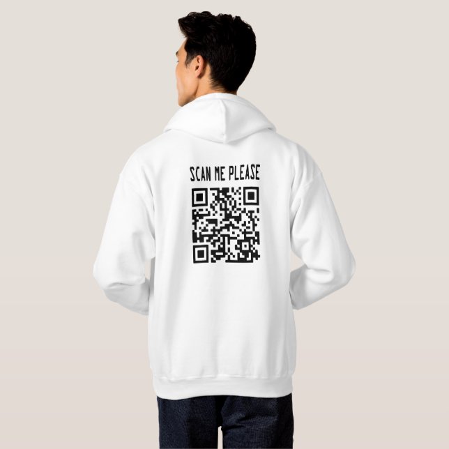 Scannen Sie mir bitte QR Code - Lächeln, es ist ko Hoodie (Schwarz voll)