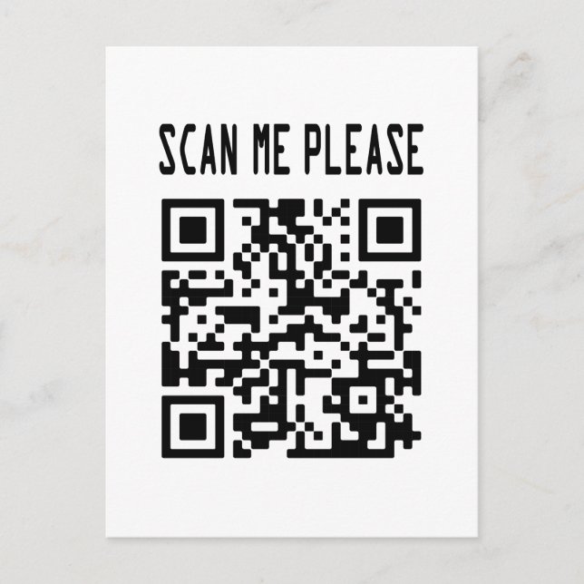 Scannen Sie mir bitte QR Code - Lächeln, es ist ko Postkarte (Vorderseite)