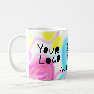 Scannen Sie mit dem Q R Firmenlogo (Regenbogenkohl Kaffeetasse