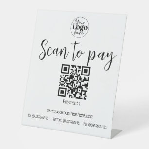 Scannen Sie nach modernen QR-Codes für kleine Unte Sockelschild