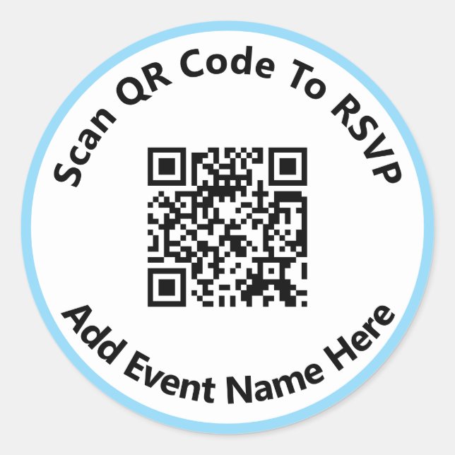 Scannen Sie QR-Code auf UAWG Event Name White & Ba Runder Aufkleber (Vorderseite)