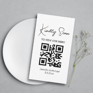 Scannen Sie QR-Code-Karte für Hochzeiten Mitteilungskarte