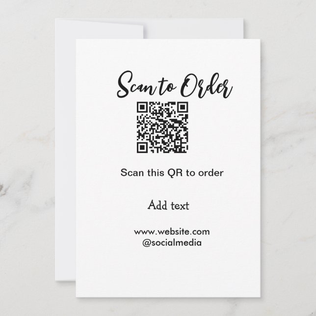 Scannen Sie QR-Code, um E-Mail der Website hinzuzu Einladung (Vorderseite)