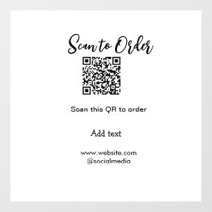 Scannen Sie QR-Code, um E-Mail der Website hinzuzu Fensteraufkleber