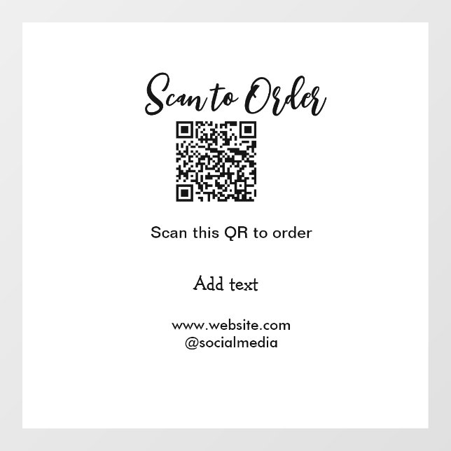 Scannen Sie QR-Code, um E-Mail der Website hinzuzu Fensteraufkleber (Blatt)