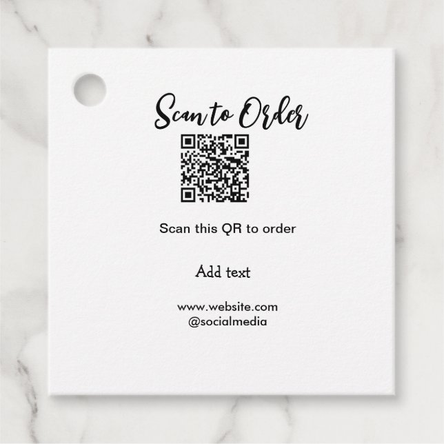 Scannen Sie QR-Code, um E-Mail der Website hinzuzu Geschenkanhänger (Vorderseite)