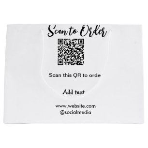 Scannen Sie QR-Code, um E-Mail der Website hinzuzu Große Geschenktüte