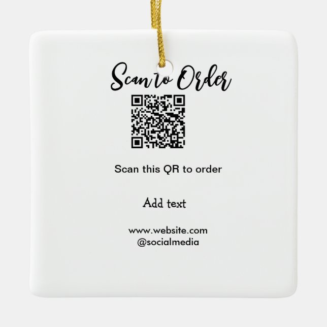 Scannen Sie QR-Code, um E-Mail der Website hinzuzu Keramikornament (Vorderseite)