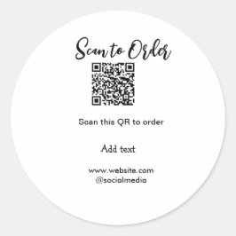 Scannen Sie QR-Code, um E-Mail der Website hinzuzu Runder Aufkleber
