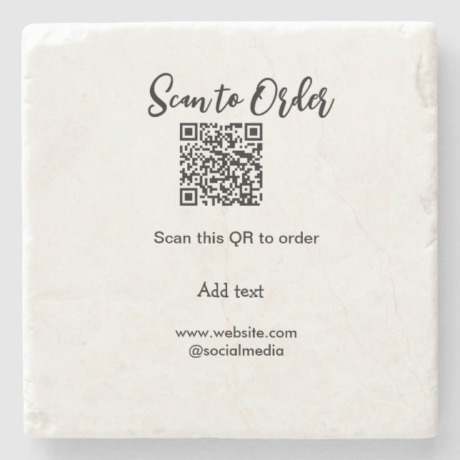 Scannen Sie QR-Code, um E-Mail der Website hinzuzu Steinuntersetzer (Vorderseite)