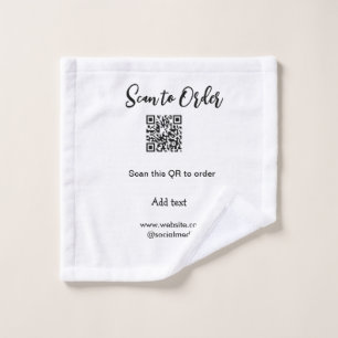 Scannen Sie QR-Code, um E-Mail der Website hinzuzu Waschlappen
