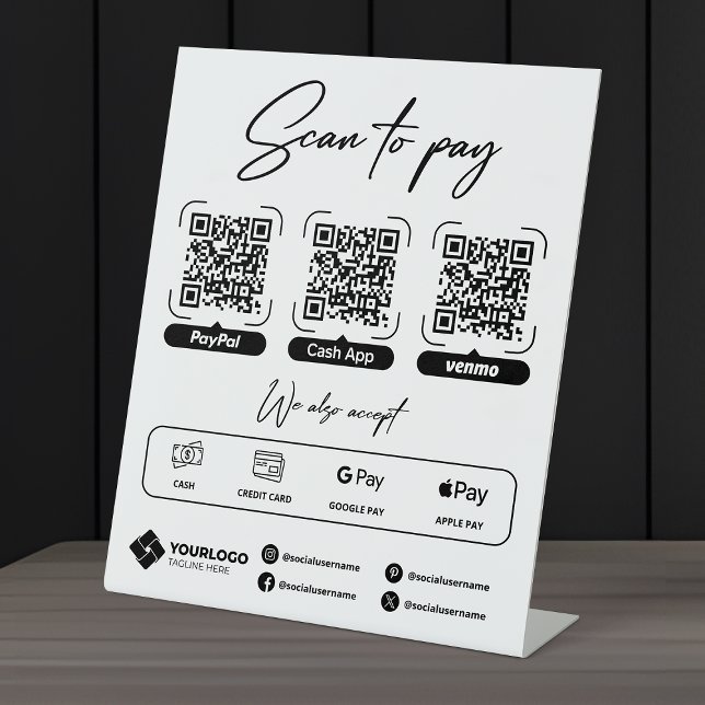 Scannen Sie QR-Code-Zahlung für Zeichen Sockelschild (Von Creator hochgeladen)