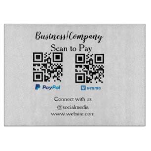 Scannen Sie, um den QR-Code PayPal Venmo zu bezahl Schneidebrett