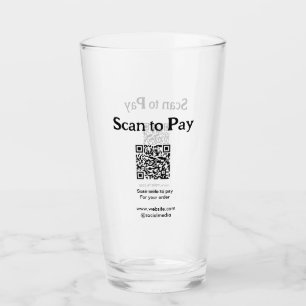 Scannen Sie, um für die Bestellung QR-Code auf der Glas