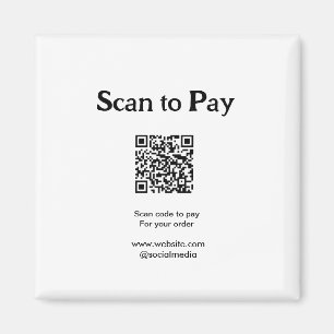 Scannen Sie, um für die Bestellung QR-Code auf der Magnet