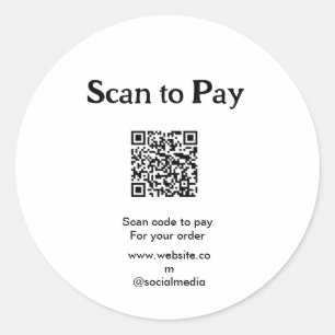 Scannen Sie, um für die Bestellung QR-Code auf der Runder Aufkleber