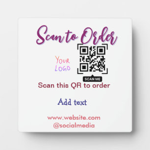 scannen Sie, um Ihre Logo-Website-E-Mail-QR-Code r Fotoplatte