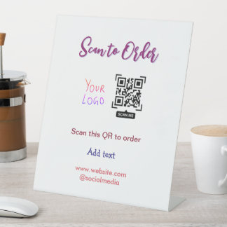 scannen Sie, um Ihre Logo-Website-E-Mail-QR-Code r Sockelschild