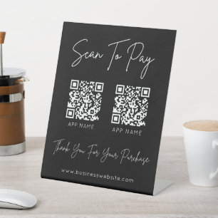 Scannen Sie, um QR-Code Black Pedestal-Zeichen zu  Sockelschild