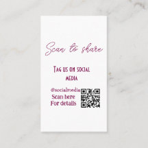 Scannen Sie, um uns zu teilen Tag auf Social Media