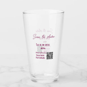 Scannen Sie, um uns zu teilen Tag auf Social Media Glas