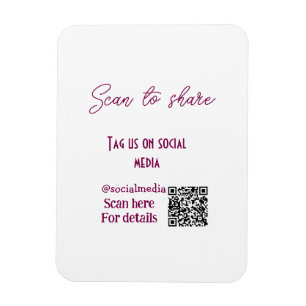 Scannen Sie, um uns zu teilen Tag auf Social Media Magnet