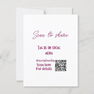 Scannen Sie, um uns zu teilen Tag auf Social Media Postkarte