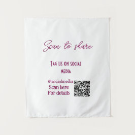 Scannen Sie, um uns zu teilen Tag auf Social Media Wandteppich